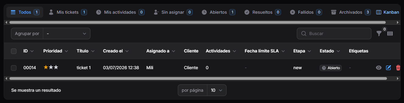 Vista Tabla
